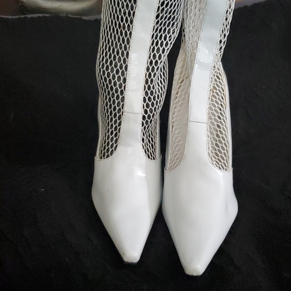 Fishnet High Heel Boot - Picture 2 of 10